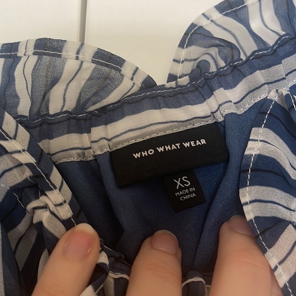 SOLD Who What Wear Blue Striped Maxi Dress - Picture 6 of 7